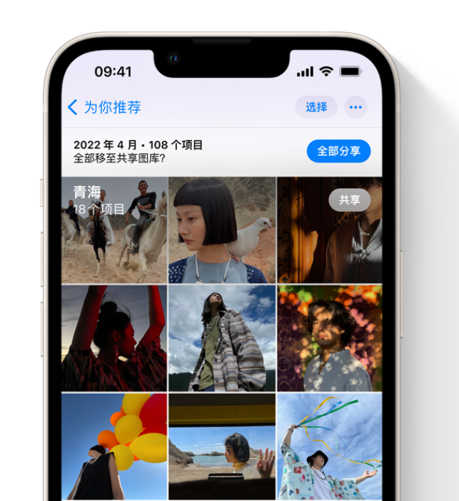 上海苹果维修网点分享在 iPhone 上使用共享图库 